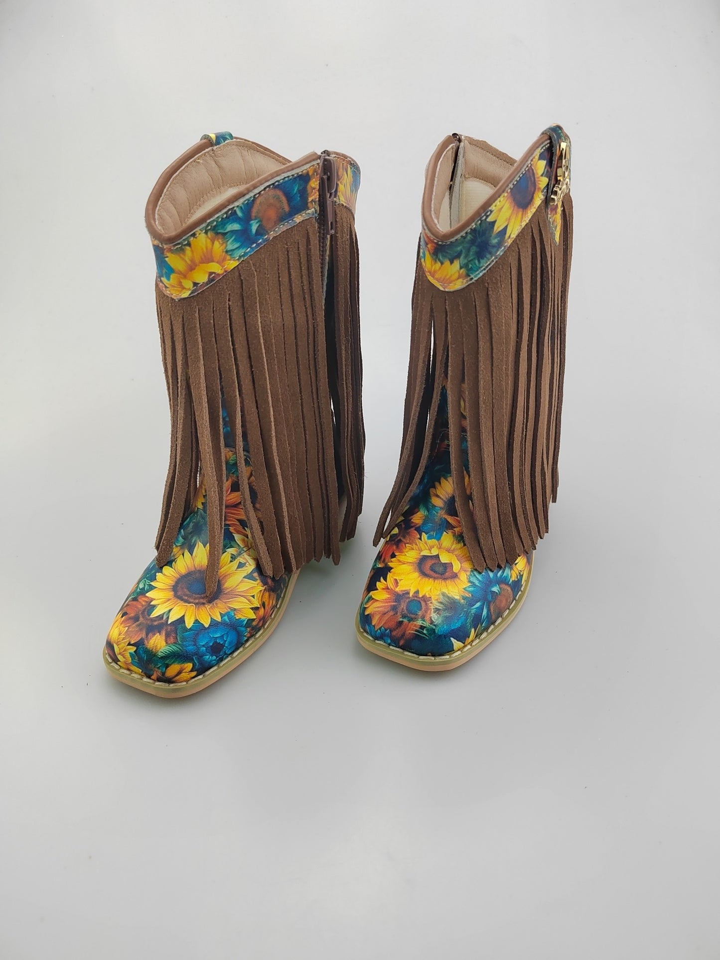 RTS Teal Sunflower Fringe Cowgirls