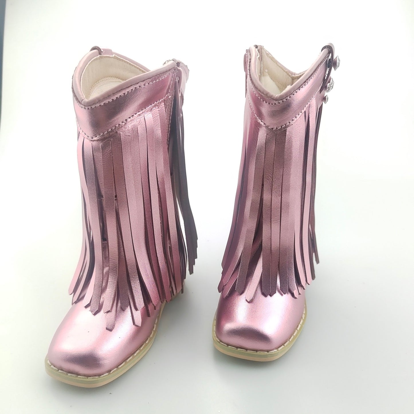 RTS METALLIC Baby Pink Fringe Cowgirls