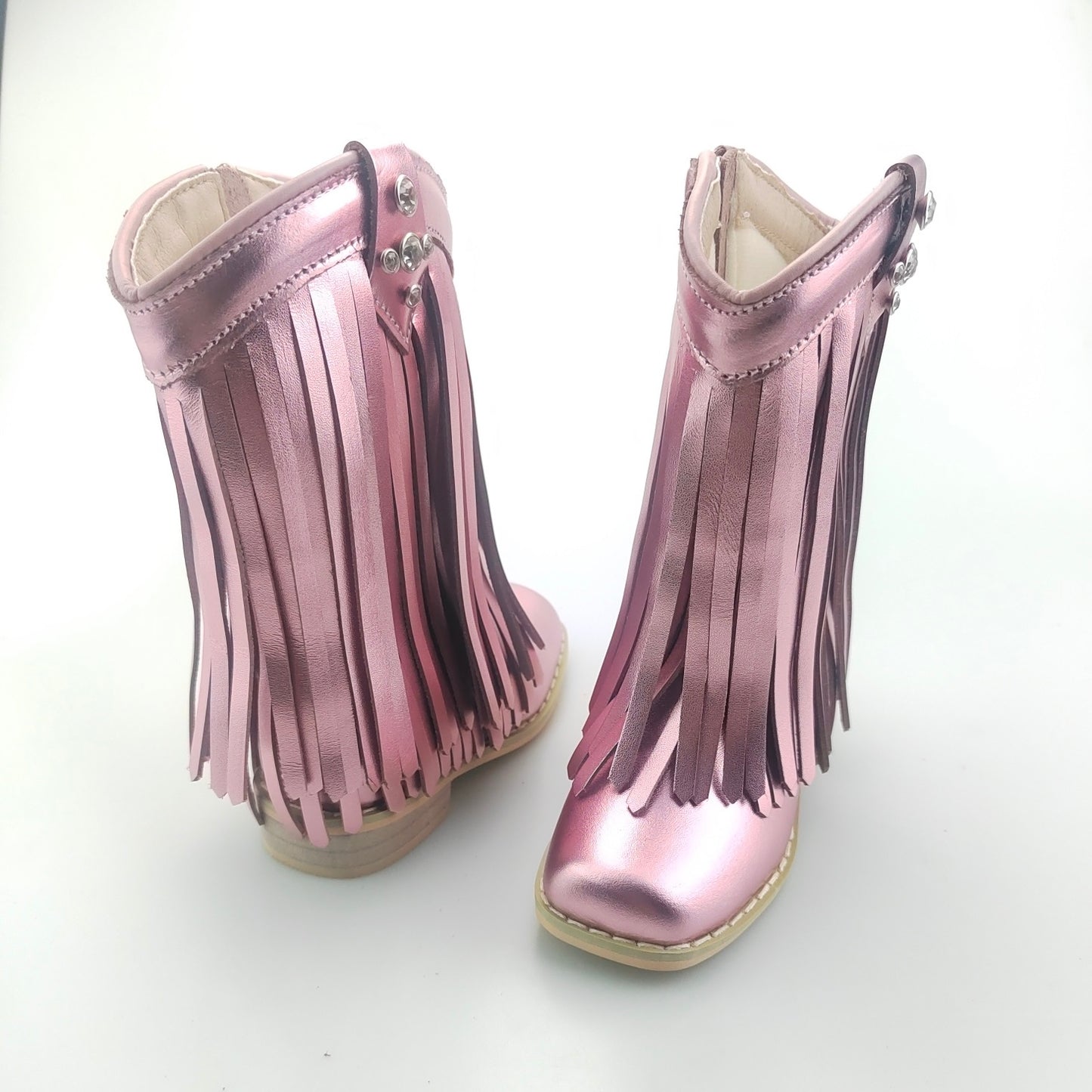 RTS METALLIC Baby Pink Fringe Cowgirls