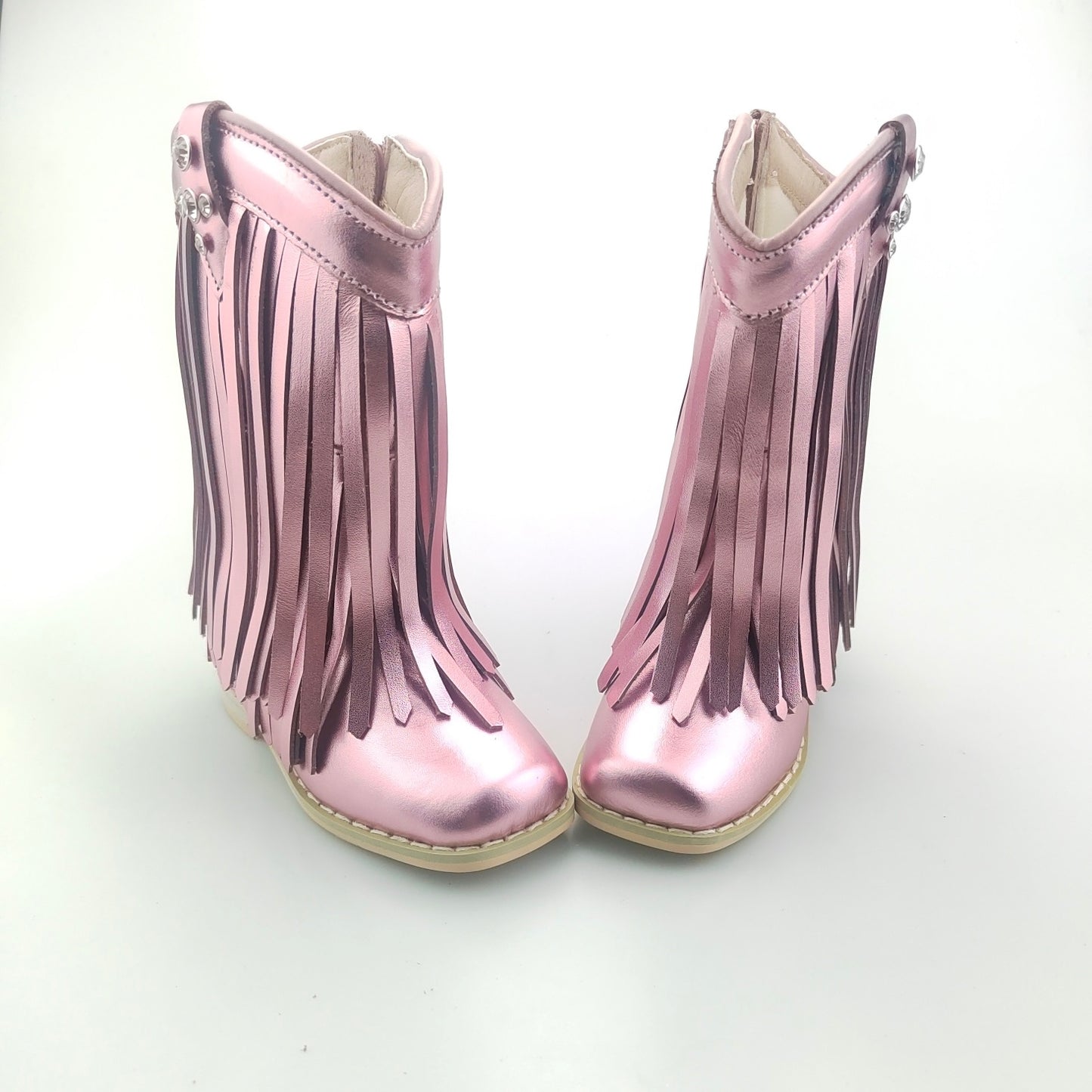 RTS METALLIC Baby Pink Fringe Cowgirls