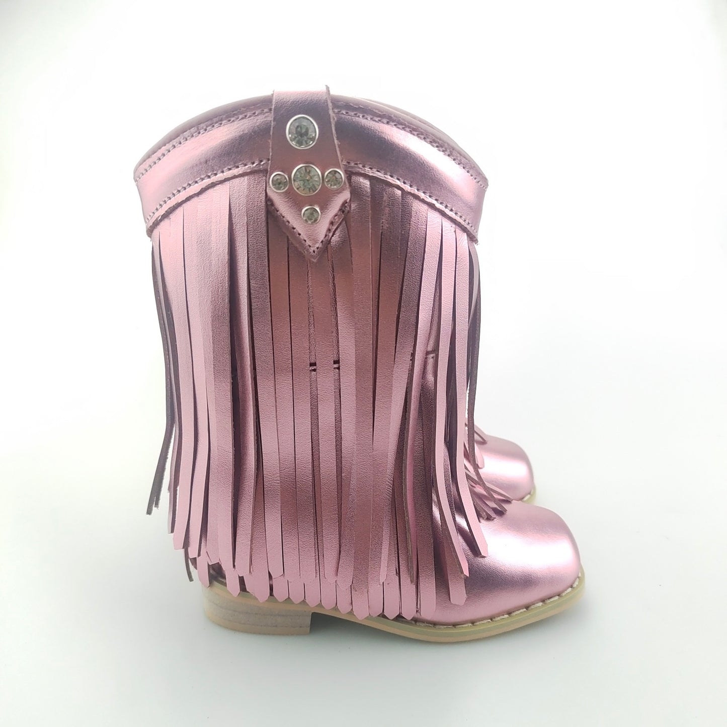 RTS METALLIC Baby Pink Fringe Cowgirls