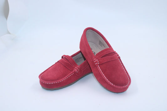 RTS Red Suede Penny Loafers ) SZ 0 1, 2,3,4,5,6,9, BK2)