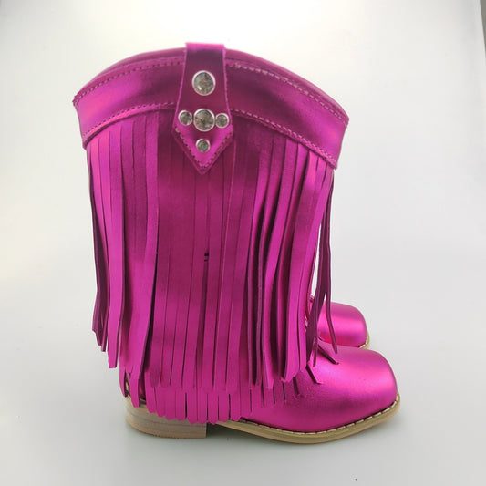 RTS METALLIC Hot Pink Fringe Cowgirls