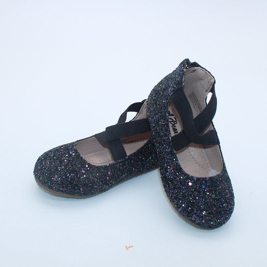 RTS Noir Glitter Ballerinas NEUTRAL SOLE