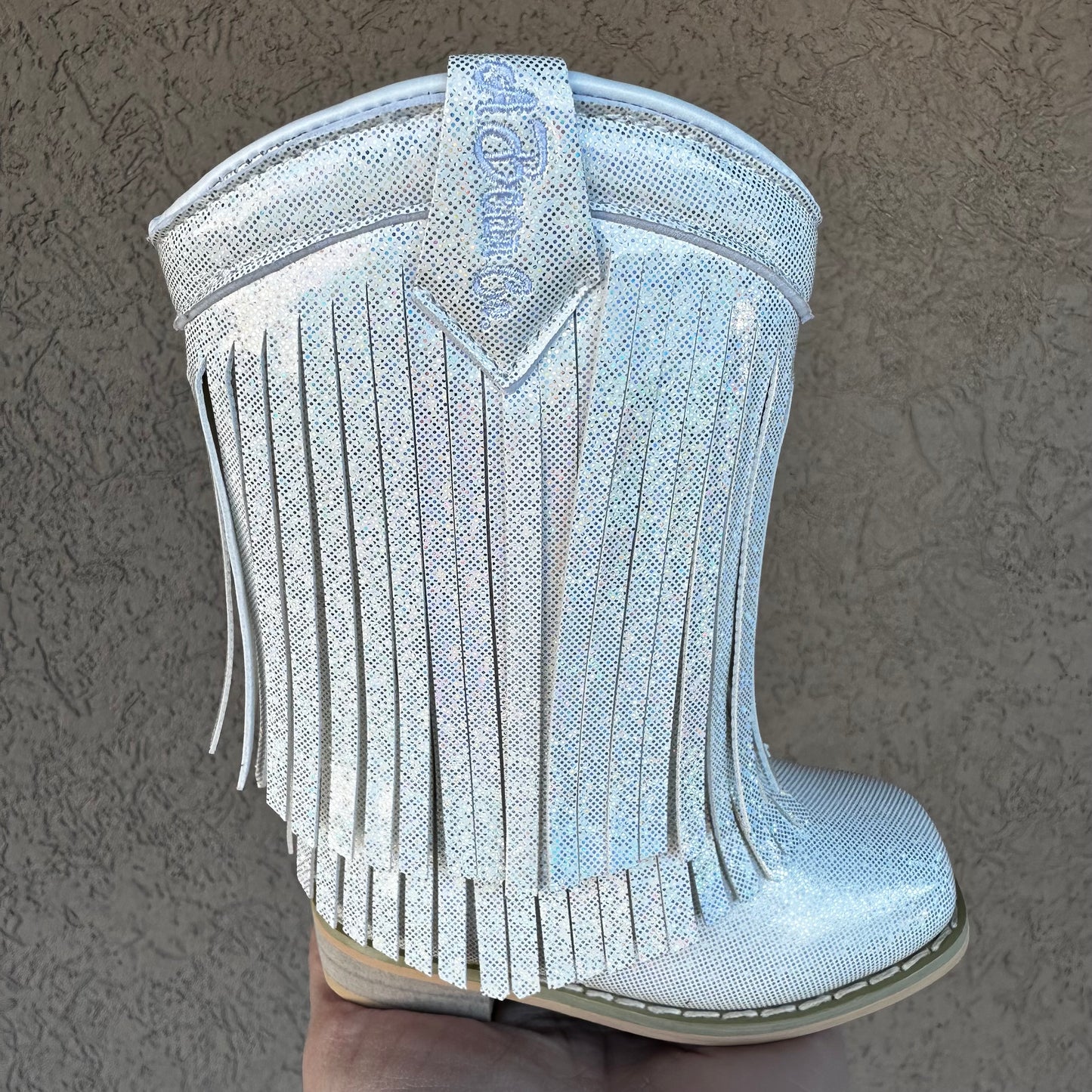 IMPERFECT RTS White Sparkle Fringe Cowgirls