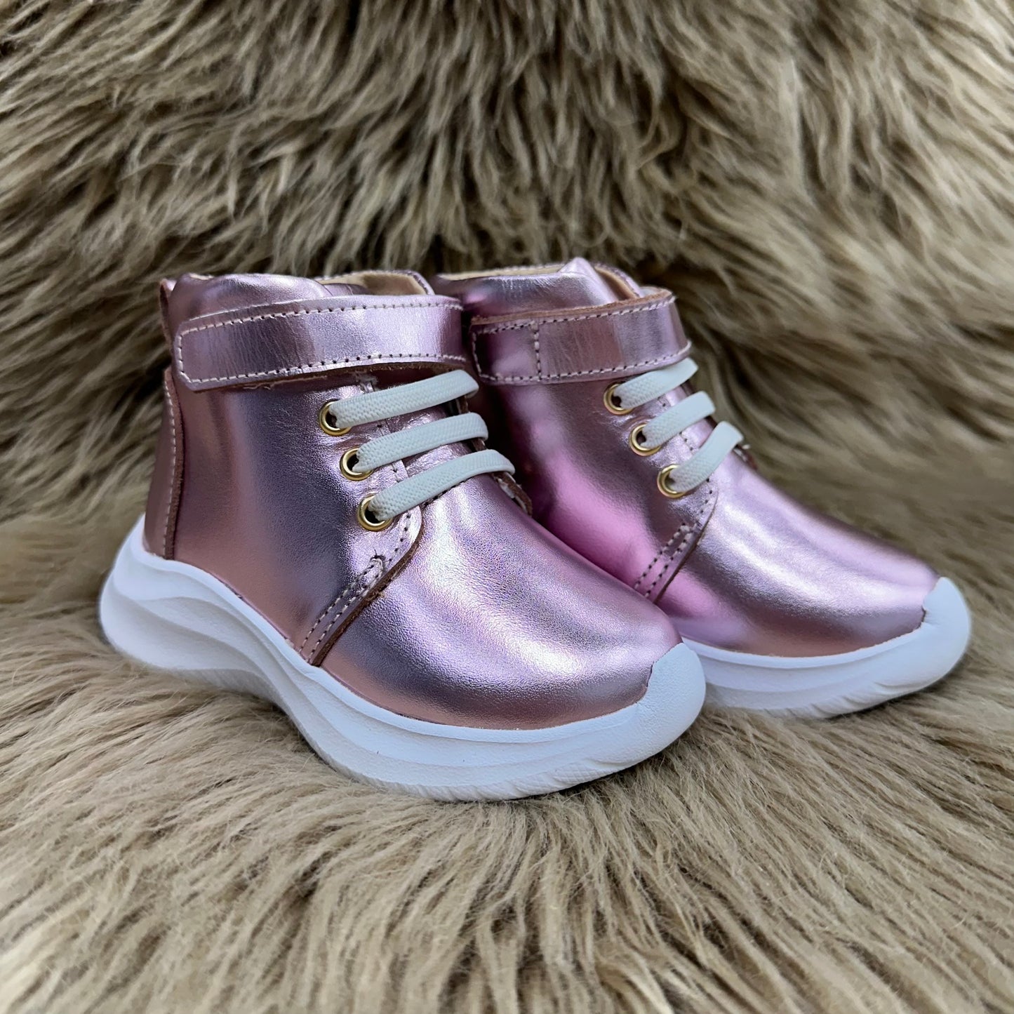 RTS METALLIC Soft Pink Hightop Sneaker