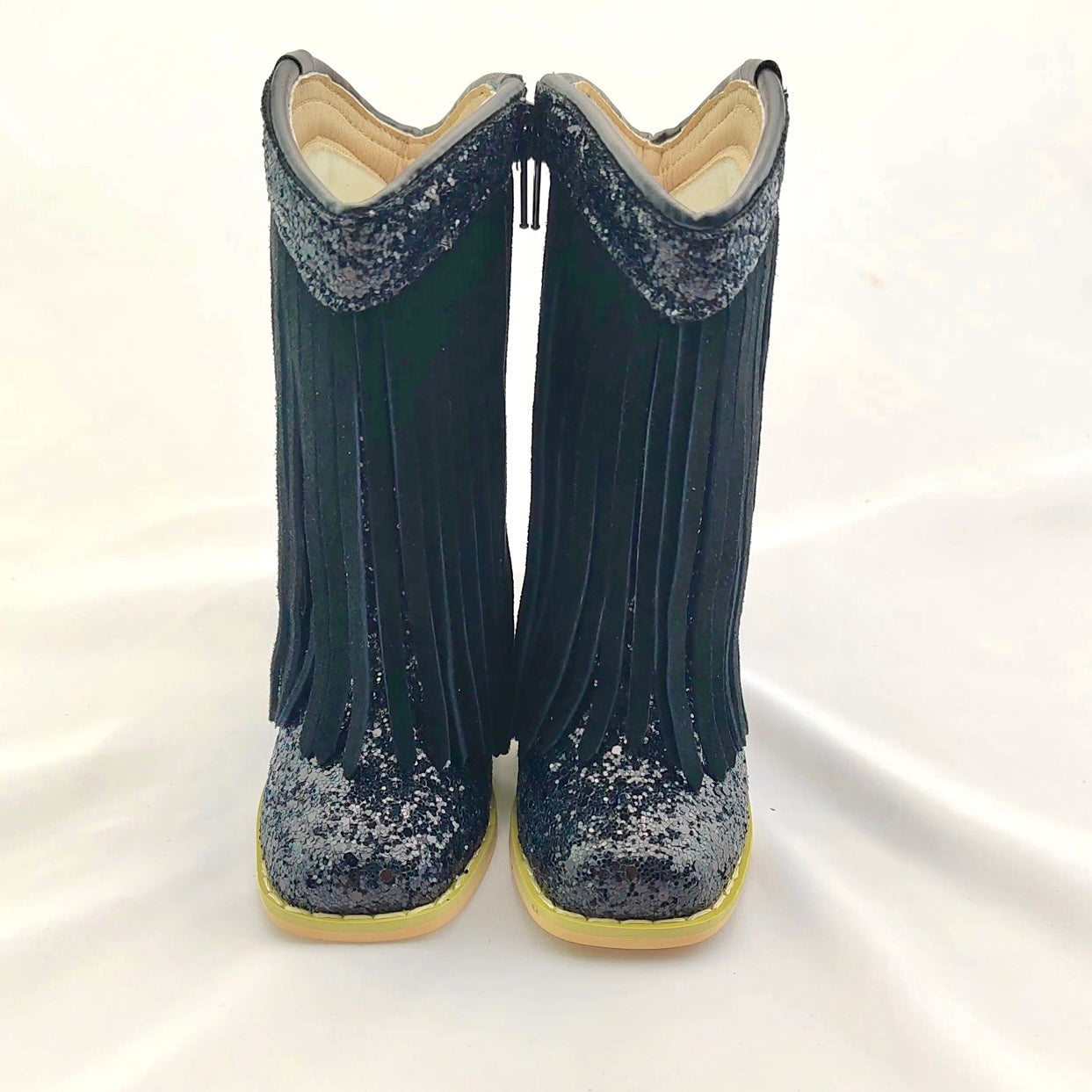 RTS Licorice Glitter SUEDE Fringe Cowgirls