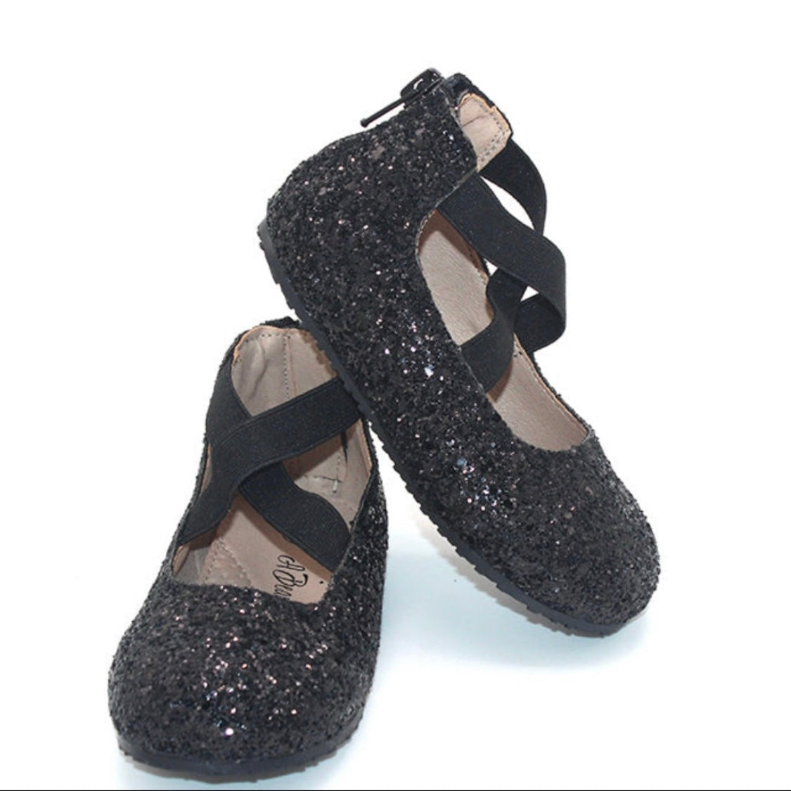 RTS ADULT Licorice Glitter Ballerinas (SZ 42,43)