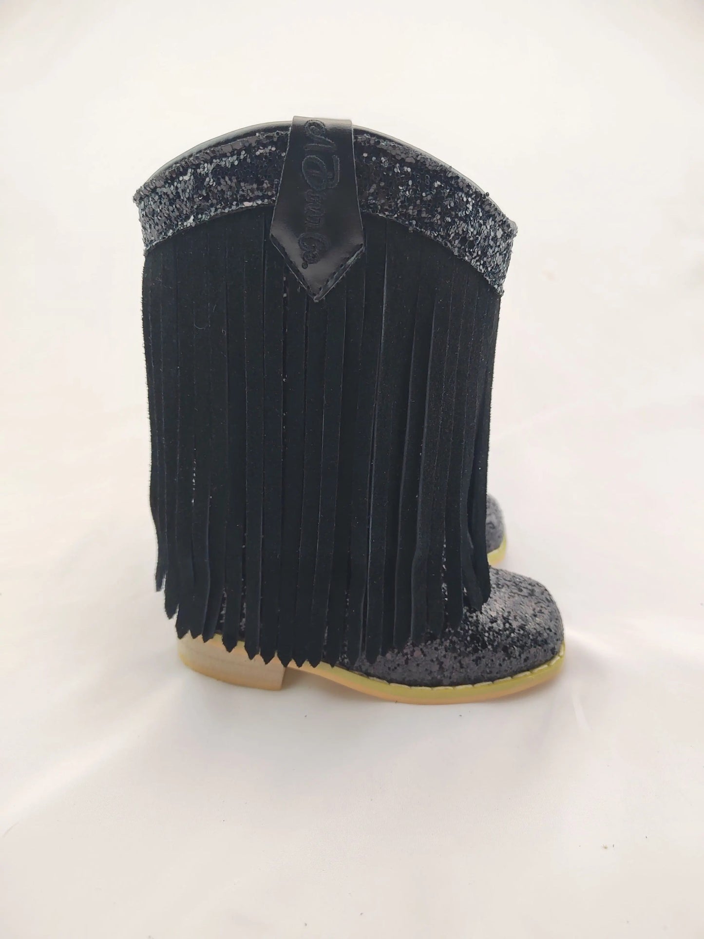 RTS Licorice Glitter SUEDE Fringe Cowgirls